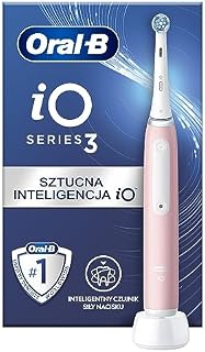 Oral-B iO Seria 3 Szczoteczka Elektryczna, Prezent Walentynkowy, 1 Końcówka, 3 Trybów, Inteligentny Czujnik Siły Nacisku, Stworzona w Technologii Braun, Różowa