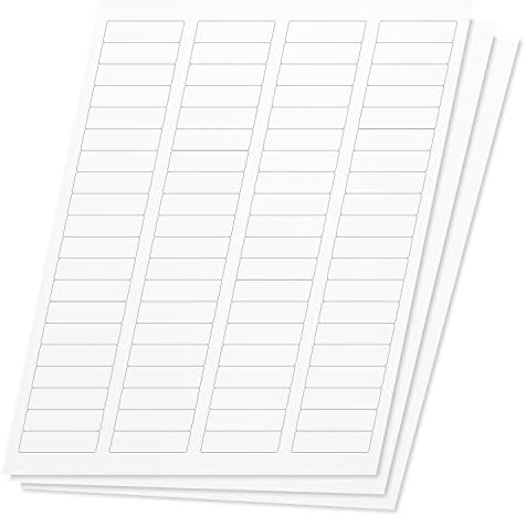 OfficeSmartLabels Rectangular 1/2 x 1-3/4 Return Address Labels for Laser & Inkjet Printers, 0.5 x 1.75 Inch, 80 per Sheet, White, 12000 Labels, 150 Sheets