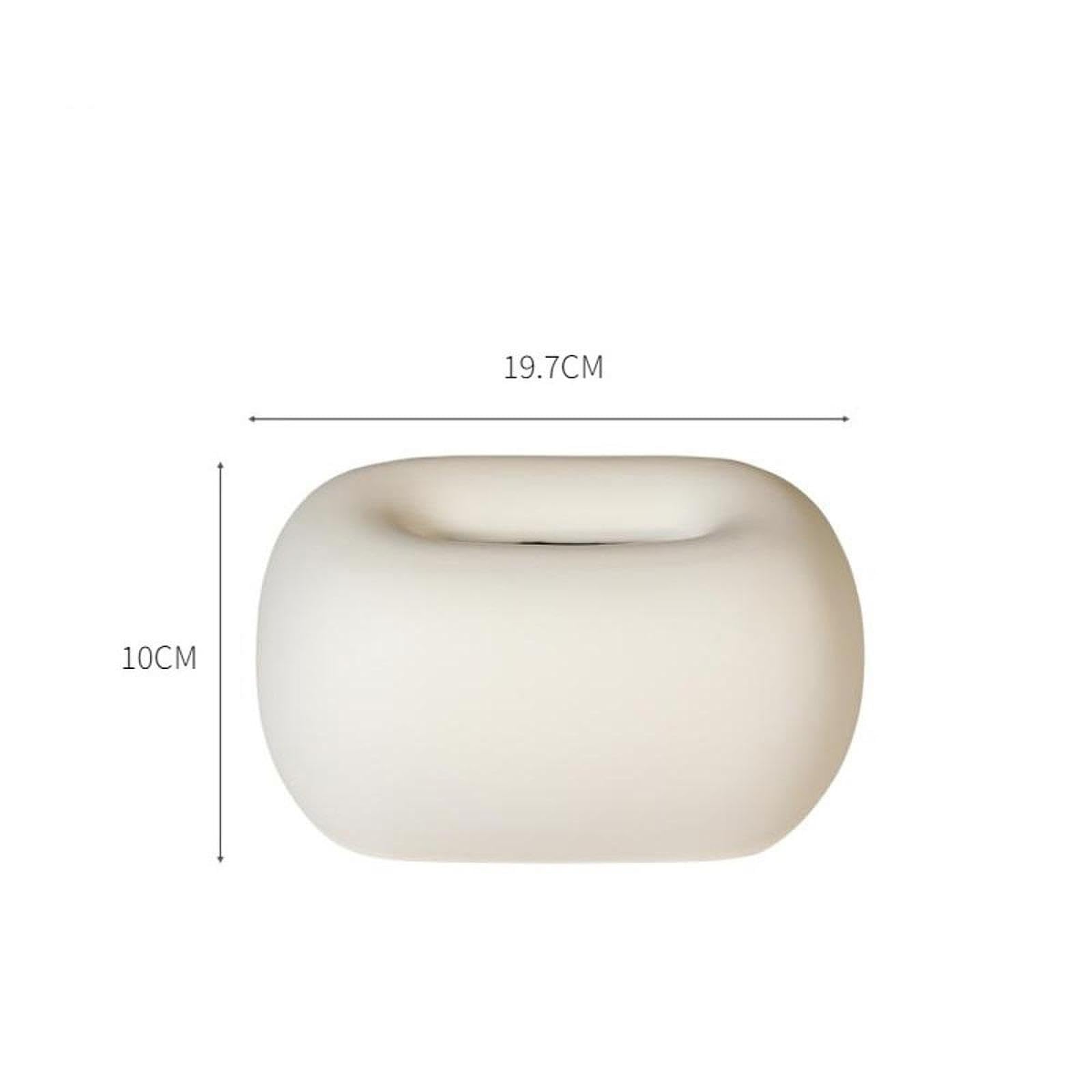 Porta Fazzoletti Scatola Fazzoletti Organizer Ceramica Copri Fazzoletti Napkin Dispenser con Apertura Ampia E Superficie Liscia Adatto a Soggiorno Cam, Bianco