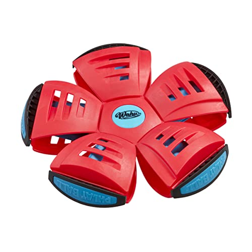 Wahu - PHLAT BALL Classic - Rot - Frisbee & Ball in Einem – Transformierbare Wurfscheibe – Outdoor-Spiel für Kinder ab 5 Jahren – 22,9 cm Frisbee, 15,7 cm Ball – Für Garten, Strand & Park