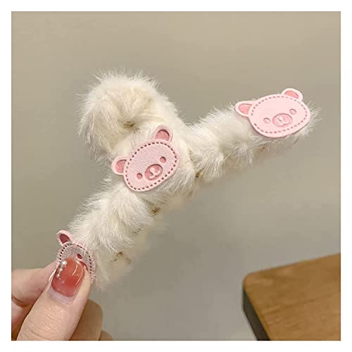Barrette crabe peluche pour maintenir les cheveux épais sans douleur en hiver