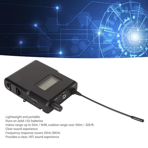 S2R Receiver Wireless Monitor, 526 535Mhz High Sensitivity Wireless Monitor System Receiver with Earphone for Indoor Outdoor miniatura 4