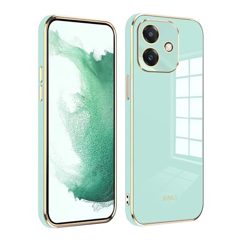 Custodia per Oppo A40 4G A40m Oppo A60 5G - Cover flessibile in morbido antiurto a prova di caduta con bordi elettrolitici e finitura lucida - silicone verde