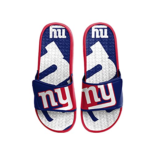 Image of FOCO mens NFL Team Logo Athletic Sport Shower Flip Flop Sandals Gel Slides