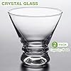 Gencywe 2 Pack Martini Glasses, 8 Ounce Crystal Cocktail Glasses, Martini Drinking Glasses, Hand Blown Stemless Cocktail Glassware for Bar, Martini, Cosmopolitan, Manhattan, Gimlet, Pisco Sour, Brandy #1