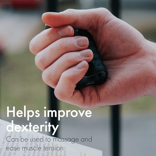 Image of ONO Roller - Handheld Fidget Toy for Adults | Help Relieve Stress, Anxiety, Tension | Promotes Focus, Clarity | Compact, Portable Design (Black, Full Size - Silicone)