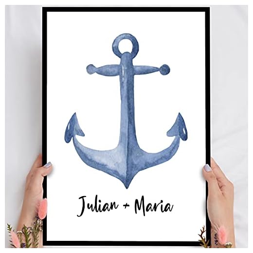 Elbeffekt Holzbild Anker personalisierbar | zum Hinstellen/Aufhängen | beleuchtet