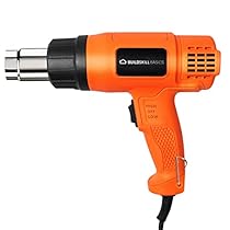 Buildskill BKXH1800 Heat Gun/Hot Air Gun Machine, 2200W,Temperature (50 ~ 650 °C) , Two Airflow Speeds For Shrink Wrapping, Defrost Water Pipes, Paint Removal & Remelting Adhesives. (Orange)