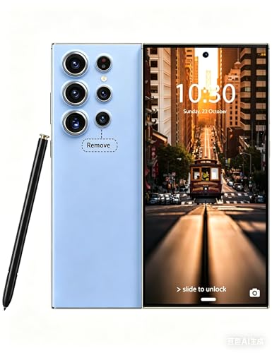 WV LeisureMaster C24 Ultra Unlocked Smartphones Built in Pen 6.82 HD Screen 8+256GB Cell Phones Android 14 6800mAh Long Battery Life 5G Phone Dual SIM/Fingerprint Unlock/Face ID.(Blue)