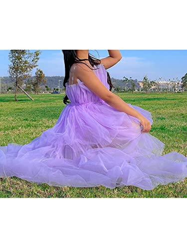 Image of Women's High Low Tulle Dress Strapless Solid Color Tiered Cocktail Party Dress Prom Gown