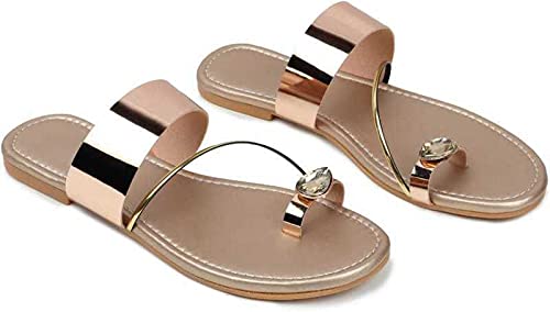 Laporra Women Gold Buckle Flats Sandal (numeric_7) (B09HNVC354) Amazon Price History, Amazon Price Tracker