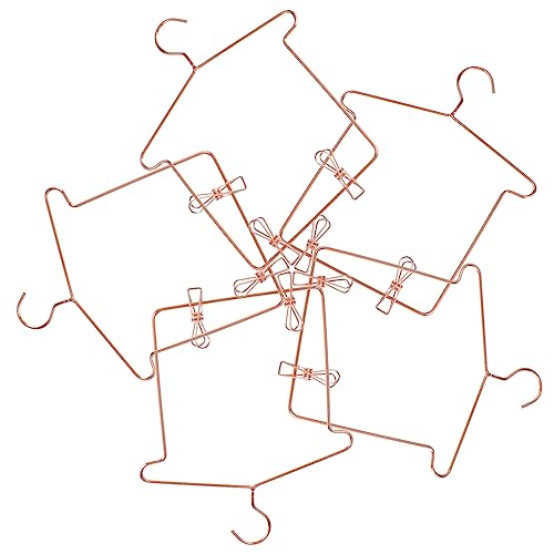 LALADEFIEE Strong Metal Clips for Mini Doll House 5 Sets Baby Clothes Hangers Pants Dresses Organizers