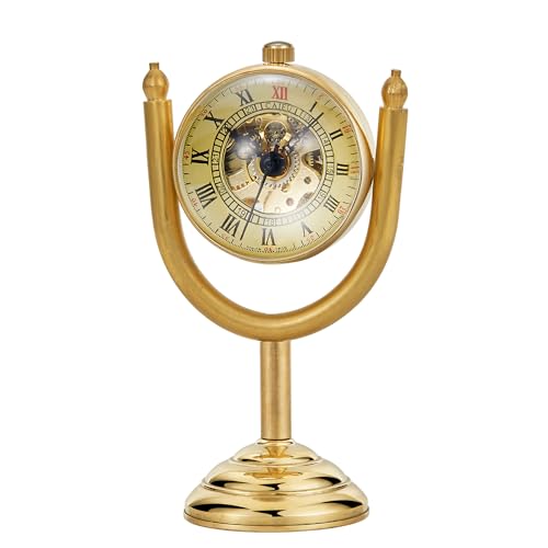 Image of Unique Ball Shaped Uncovered Mechanical Pocket Watch for Men, Roman Digital Dial Mechanical Pocket Watch with Chain