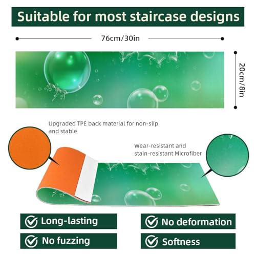 Alfombrillas autoadhesivas para escaleras con estampado de manzanilla pack de 15 5