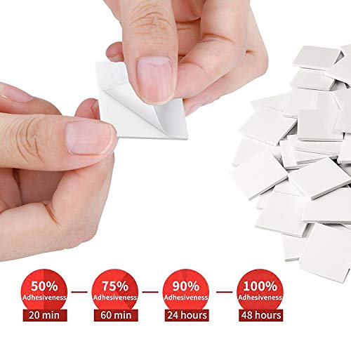 Upins 668 120 Pack Square Double Sided Foam Tape Strong Pad Mounting Adhesive Tape thumb #4