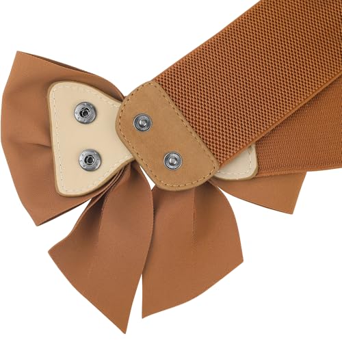 Women's Plus Size Elastic Wide Belt Dress Bowknot Waistband Decoration Fashion Versatile Belts2