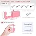 30Pcs Disposable Ear Piercing Kit, Self Ear Piercing Gun with Preloaded Piercing Studs, Professional Earring Gun with Silver Earrings for Home Salon Earlobe Cartilage Helix Tragus Piercing Tool Kit