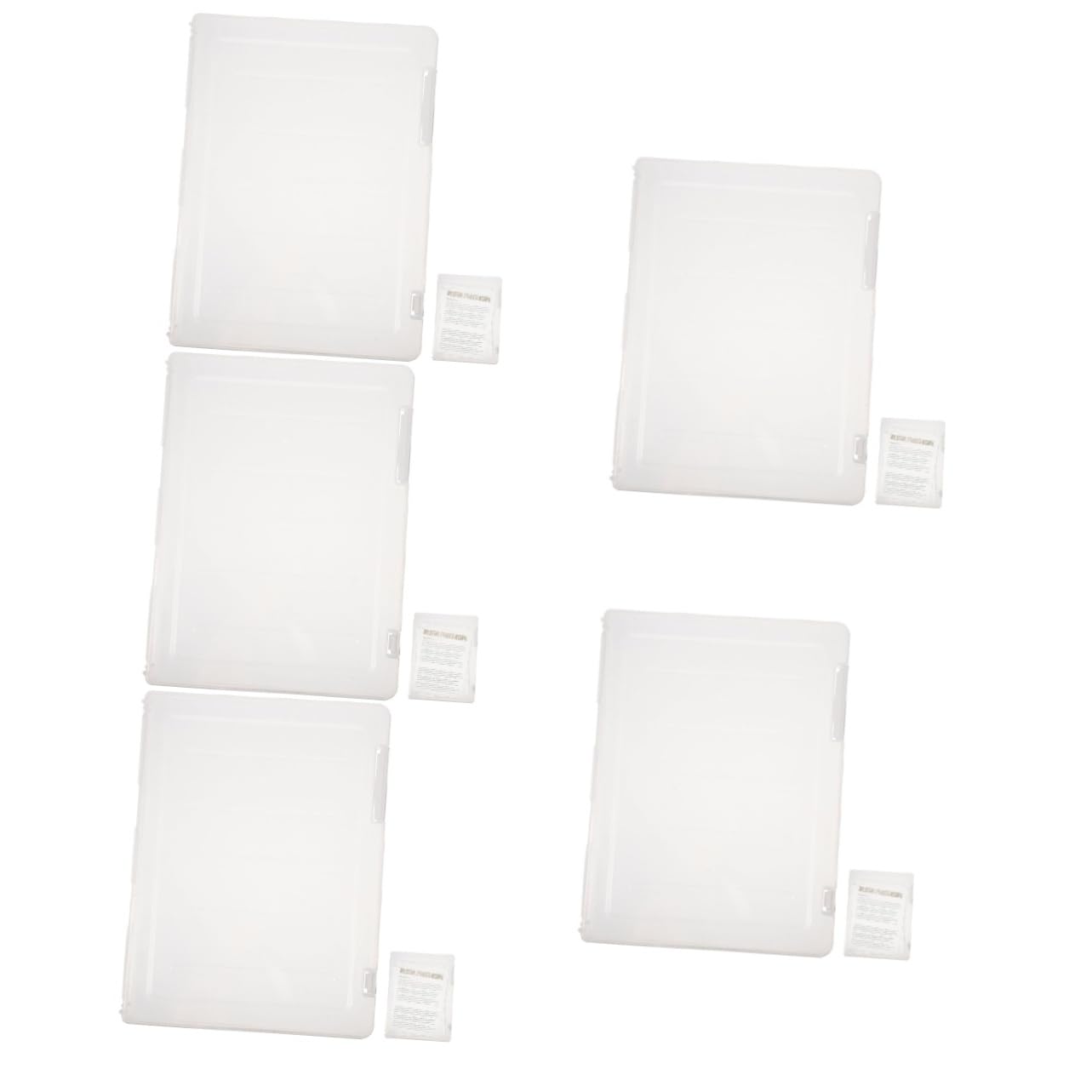 HOMSFOU 5 Stück Transparente Robuste Dokumentenbox mit Deckel Praktische Aufbewahrungsbox für Büro und Zuhause Große Kapazität Sicher Verschließbar Vielseitiger Organizer für Schul und