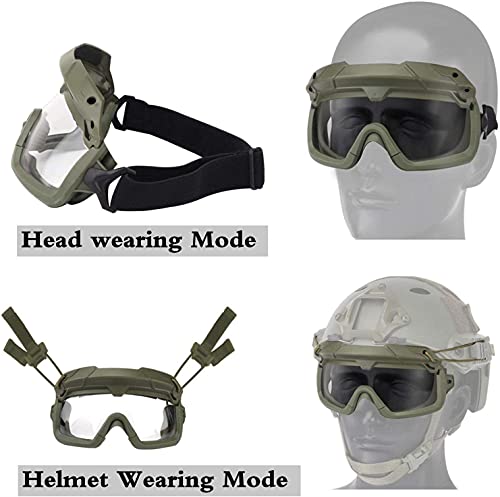 Fast Airsoft HelmetAirsoft Tactical Paintball Half Face Protection Mask And Goggles Set, For Paintball CS Game Set - Image 5