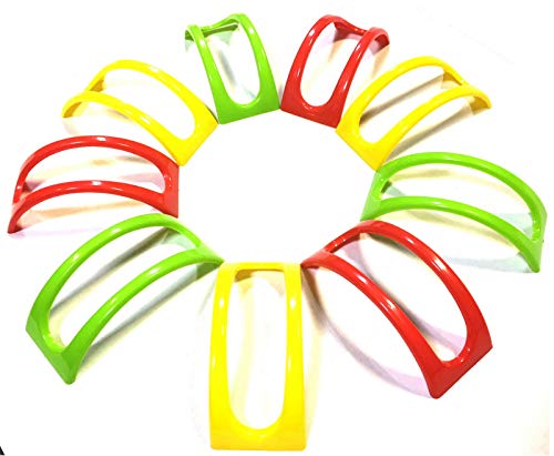 taco holder for microwave - 9pc Colorful Stackable ALAZCO Taco Holder Stand Server - For Soft & Hard Shell Taco - Backyard Party Picnic Fiesta (3 Red, 3 Green, 3 Yellow) BPA Free