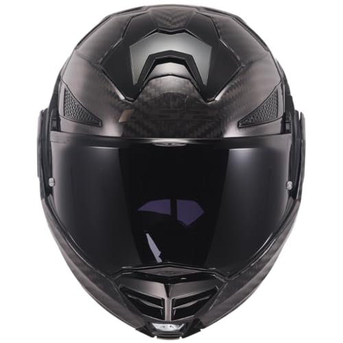 Casque moto modulable LS2 Advant X Carbon en carbone mat d'exception - 4