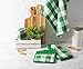 DII Buffalo Check Kitchen Collection, Classic Farmhouse Dishtowel Set, 20x30, Green & White, 3 Piece