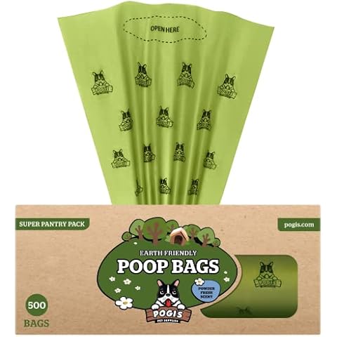Pogi’s Poop Bags - 500 Dog Poo Bags for Pantries - Scented, Leak-Proof, Biodegradable Poo Bags for Dogs (Single Large Roll) Cover