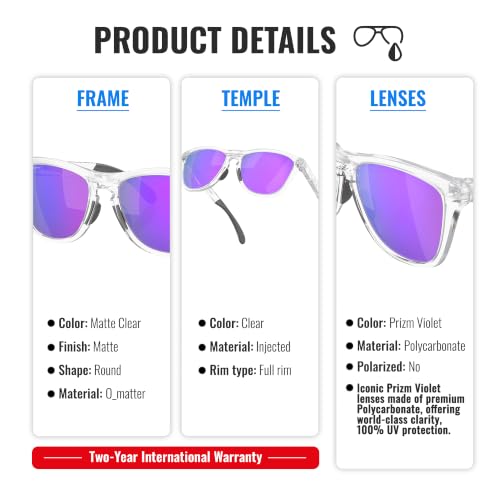 Image of Oakley FROGSKINS RANGE OO9284 Round Sunglasses With Official Eyewear Kit | Men's Sunglasses