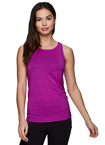 Rbx Active Women's Athletic Quick Drying Workout Yoga Ventilated Mesh Tie Back Tank Top Mesh Tie Back Magenta M #TOP1