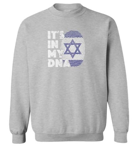 Haase Unlimited It's In My DNA Israel - Finger Print Toddler Fleece Crewneck Sweater
