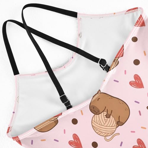 Image of Girls One Piece Swimsuits, Lion Beach Bathing Suit Sport Halter Swimwear, 3T