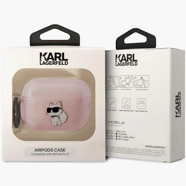 Karl Lagerfeld iPhone 15 Pro Silikónové puzdro Choupette