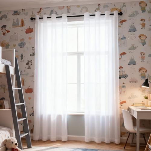 Cortinas modernas translúcidas para iluminar tu salón y balcón 2
