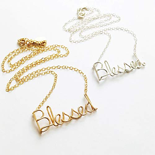 Blessed Necklace. Custom Sterling Silver or 14k gold filled blessed necklace.