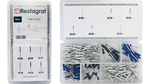 Rivets expansés peints Restagraf pour fixer sans vibration une plaque d'immatriculation
