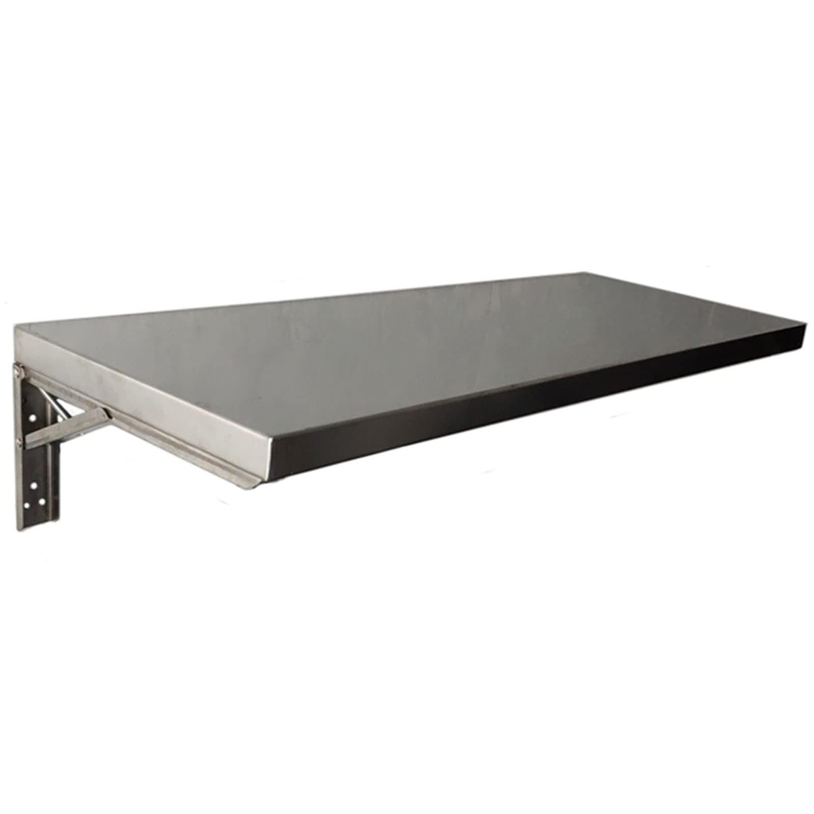 Scrivania galleggiante da parete con staffe in metallo, per casa, ufficio, studio, lavanderia, banco da lavoro pieghevole per garage o cantina, 60 x 40 cm