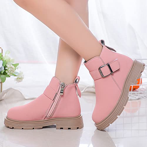 Girls Boots And Shoes Girls Scrub Boots Shoes Waterproof Leather Short Boots Non Girl Fashion Boots Size 122
