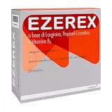 Ezerex Integratore Alimentare a base di L-Arginina, Propionil-L-Carnitina e Vitamina B3 - Senza conservanti, con edulcoranti, con fruttosio - 20 bustine