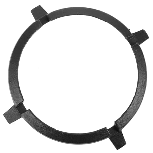 OFFSCH 1Pc Cast Iron Wok Pan Support Rack Non Slip Gas Stove Holder for Bottom Pans Easy to Install Compact Design Fit Stable Stove Bracket