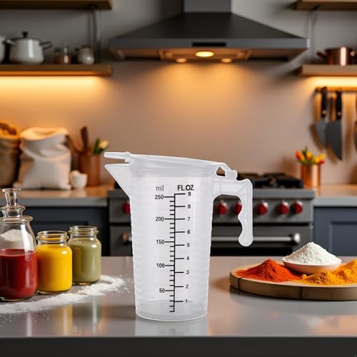 Vaso medidor transparente con tapa 250 ml miniatura 4