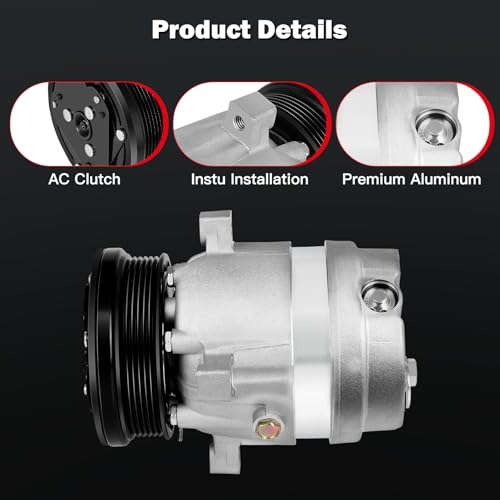 Image of CCIYU AC Compressor w /Clutch for Chevrolet Astro 4.3L 1987-1989,1992