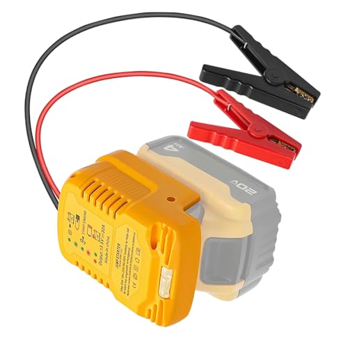 Jumper Starter Adapter for DeWalt 20V 60V Battery, Car Battery Jump Cables, Jumper Cables 11AWG 1.2FT Automotive Booster Cable for Jump Starting Car Using Tool Battery (Battery not Included)