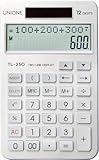 Two Line Display, Desktop Calculator History Function - The calculated record can be retrieved and corrected. ( About 30 memories ) Turn the calculator upside down and remove the battery History will be deleted after three seconds. Size: 4.5×7 inch, ...