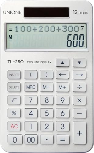 Calculadora de escritorio UNIONE evita errores matemáticos con pantalla de dos líneas