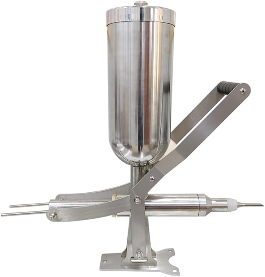 Manual Spanish Churro Filler, 5L Stainless Steel Churro Donut Filler Machine Commercial Latin Fruit Donut Dessert Churro Maker for Home Kitchen Restaurant