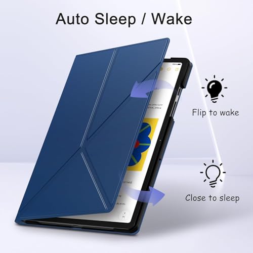 Image of MOCA Case for Samsung Galaxy Tab A9+ /A9 11 Inch 2023 (SM-X210 /X215 /X216), Foldable Stand Cover with Auto Wake Sleep, Slim Lightweight Protective Case (Ocean Blue)