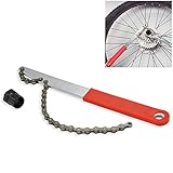 Esta combinación de látigo de cadena y llave de quita y pon es una herramienta básica de mantenimiento de bicicletas