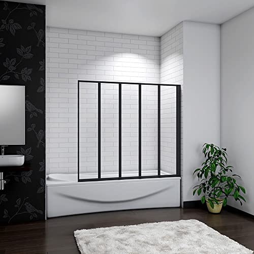 Acezanble 5 Folding Pivot Shower Screen 1200x1400mm