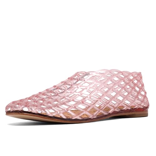 Jelly Mesh Ballet Flats - Comfortable Clear Jelly Shoes, Adult Women's Closed Toe Flats Sandals