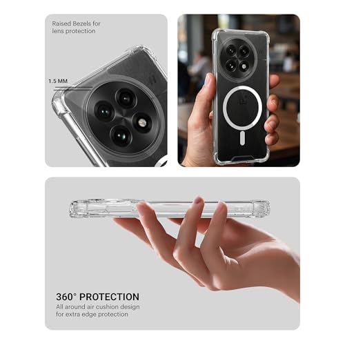 Image of DailyObjects Clear Magnetic Phone Case Cover Compatible with OnePlus 13 | Wireless Charging Slim Back Cover | 2 Layer Edge Protection & Shockproof